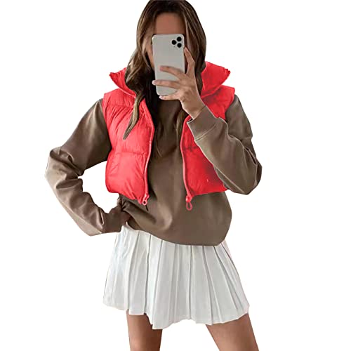 Chaleco mujer moda chaqueta corta informal algodón cárdigan abrigado moderno