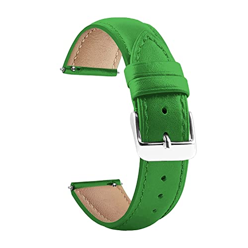 Image of ACM Watch Strap Leather Belt 20mm Compatible with Noise Noisefit Nova Smartwatch Casual Classic Band Green