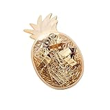 Gold Pineapple Tray Cute Binder Clips Paper Clips Tray Holder Jewelry Tray for Desk Accessories Home