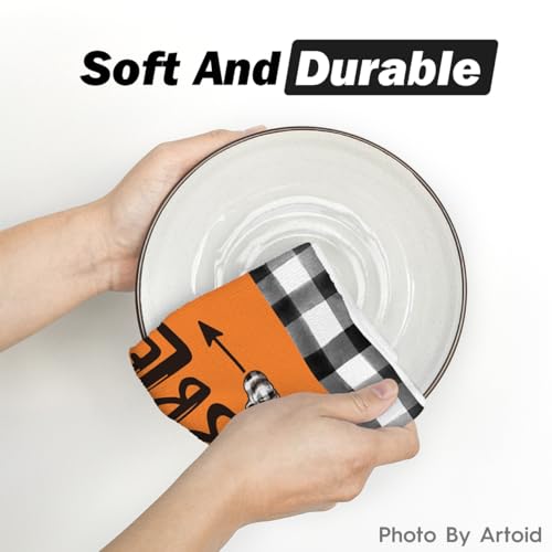 Artoid Mode DISHTOWEL-THANKSGIVING-4075-2PC-007-RE Buffalo Plaid Turkey Thanksgiving Kitchen Towels Dish Towels thumb #4