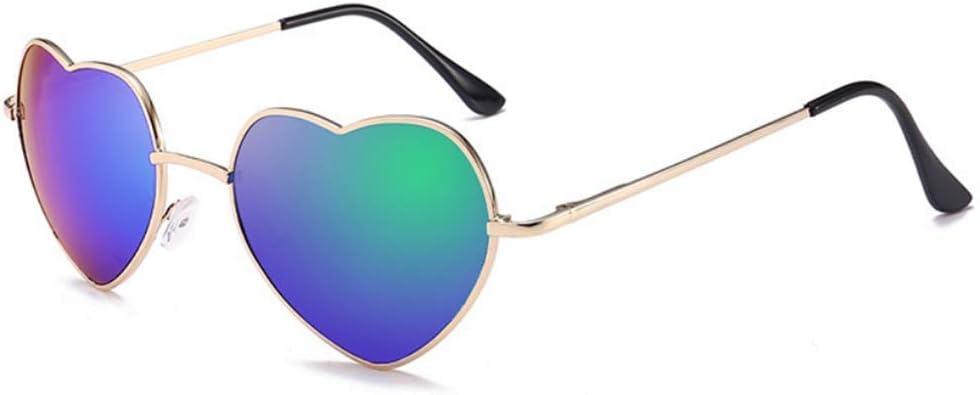 MeyisonHeart Sunglasses Thin Metal Frame Hippie Lovely Aviator Style Eyewear