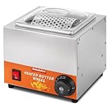 Saladulce Heated Butter Spreader Stainless Steel Butter Wheel Butter Warmer Roller Bread Butter Spreader Wheel for Breakfast Picnics Barbecue Grill Camping 68-230℉ 110V