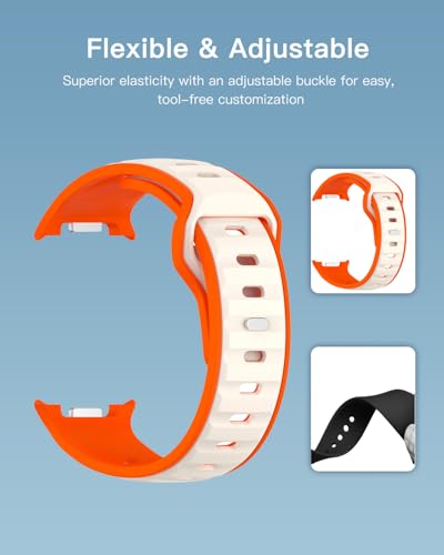 Image of Bands for Samsung Watch 8 Smartwatch,Sport quick-release Silicone Band for Samsung Watch 8,Soft Lightweight & Ventilated Comfort Replacement Smartwatch Strap,Adjustable Wristband
