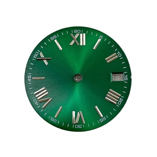 1個 28.5MM NH35 ブラック ローマ数字 腕時計ダイヤル NH35/NH36/4R ムーブメント用 サンレイ 日付ウィンドウ メンズ 腕時計ケースパーツ(A11)