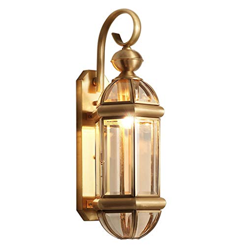 Applique européenne rétro cuivre luminaire étanche E27 extérieur balcon salon