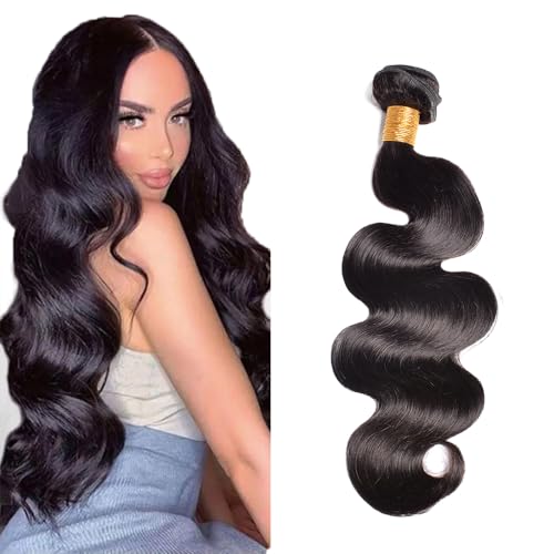 Human Hair Bundles Color 1B Body Wave Bundle...