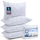 Utopia Bedding Proteggi Cuscino 50 x 75 cm, Copricuscini Trapuntati Con Cerniera, in Microfibra Morbida e Traspirante (Confezione da 4, Bianco)