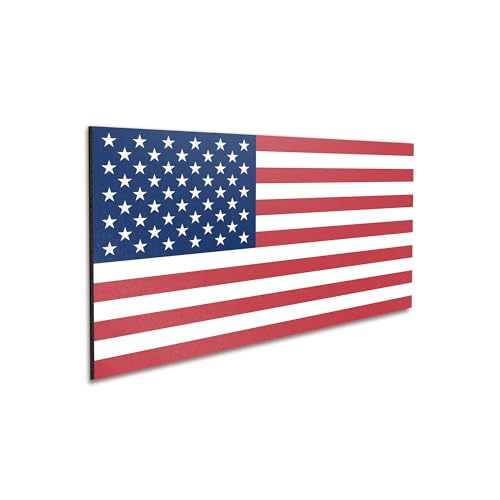 Image of American Flag Magnet - Durable Patriotic USA Car Magnet - Indoor /Outdoor Use - 3 Size Options Available (8 inch x 4.2 inch)