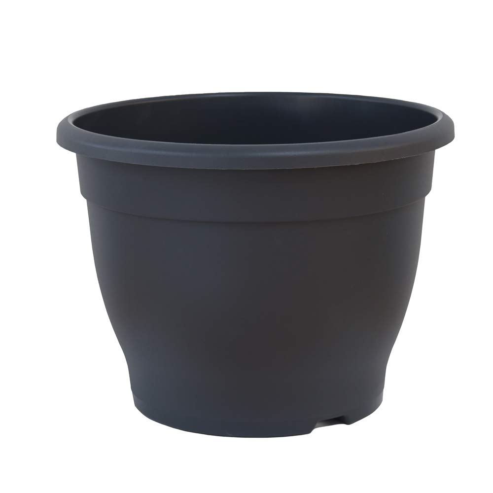 Thompson & Morgan Grey Patio Pots For Plants Dark Made Of Durable Garden Plastic 32Cm Planter By Thompson And Morgan (1)