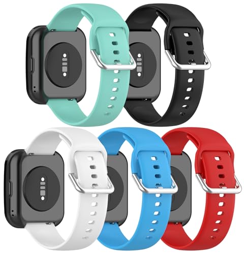 5 Pares de Correas de Silicona para Reloj Kuizil T70
