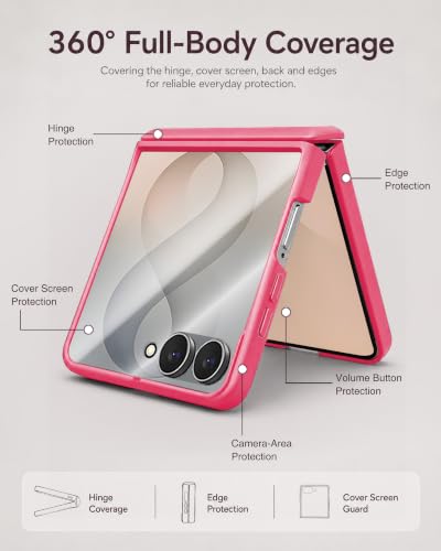 Image of STORMTAL for Samsung Galaxy Z Flip 8 Case, Hinge Protection, Built-in Screen Protector, Wireless Charging, Shockproof, Slim Rugged Phone Protective Case for Galaxy Z Flip 8
