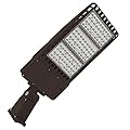 CHIUER 300w 480V LED Shoebox Area Light 170lm/W Parking Lot Lighting Street Lamp Stadium Flood FixtureType III 5000k DLC Lighting Facts Arm Mount (300w High Lumen Efficiency 277-480v, Direct Mount)