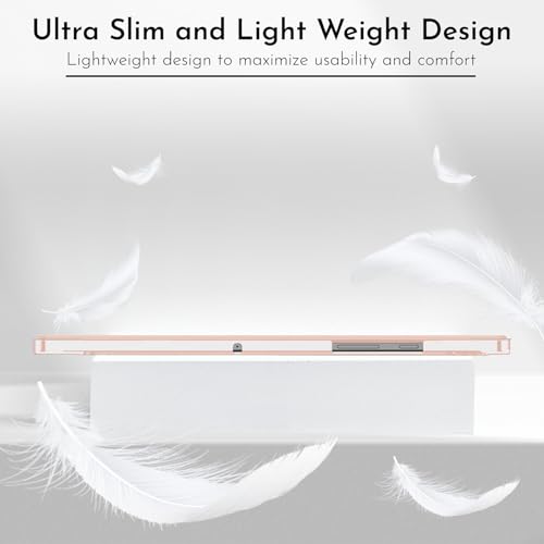 Image of Robustrion Cover for Samsung Galaxy Tab A11 Plus Cover Case 11 inch, Flip Cover Case for Samsung Galaxy Tab A11 Plus Cover /Tab A11+ Tablet Cover with Translucent Back - Rose Gold