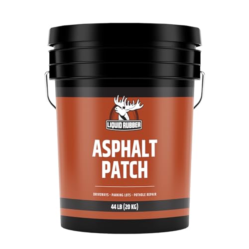 Liquid Rubber Asphalt Patch – 44lb Pail Ready-to-Use Pothole Repair fo