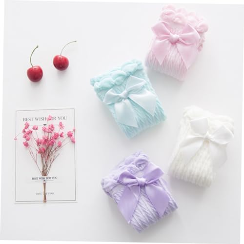 3pcs Girls Cotton Socks Big Bow Soft Lace Knee-high Socks for Toddlers for and Skirts Stylish and Comfortable Boys and Girls Hosiery2