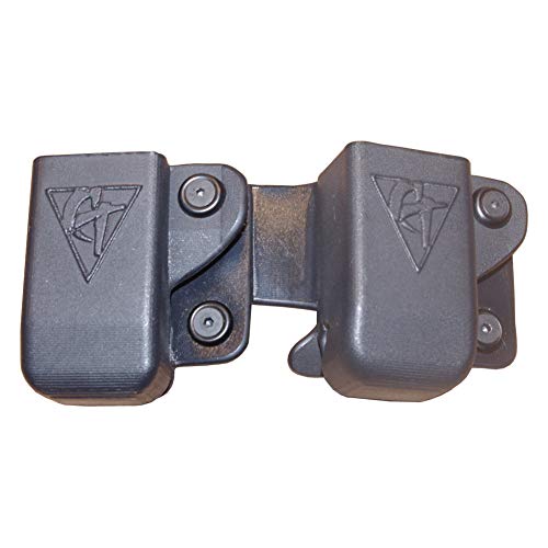 Comp-Tac Twin Magazine Pouch with Paddle Clip - Size 11 - Left Side Carry for Right Handed Shooters - Compatible with Sig P365