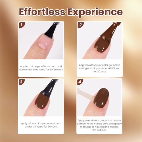 Image of Beetles Brown Gel Nail Polish - Espresso Shot, 1pc 15ml Full Size Hema-Free Fall Rich Coffee Brown Gel Polish Soak Off UV LED, Glossy Solid Color Nail Art, Cafe Style, Holiday, Salon DIY Manicure