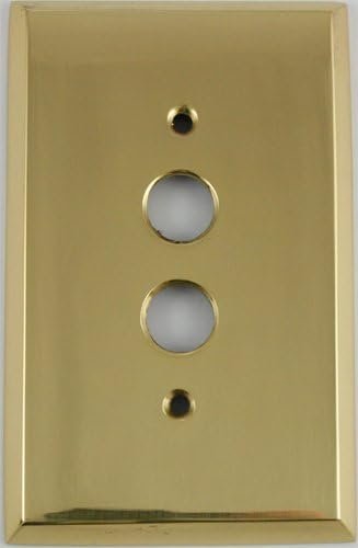 Classic Accents Polished Brass Single Gang Push Button Switchplate