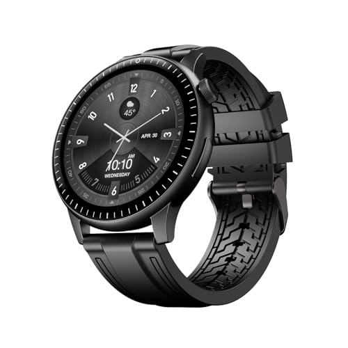 Image of Boat Valour Watch 1 R, AI Smart Habit Builder, 1.43 inch 3D Immersive AMOLED Display, 1000 nits, Light-Weight Aluminium Build 3 ATM, 10 Days Battery Life, Smart Watches for Man (Obsidian Black)