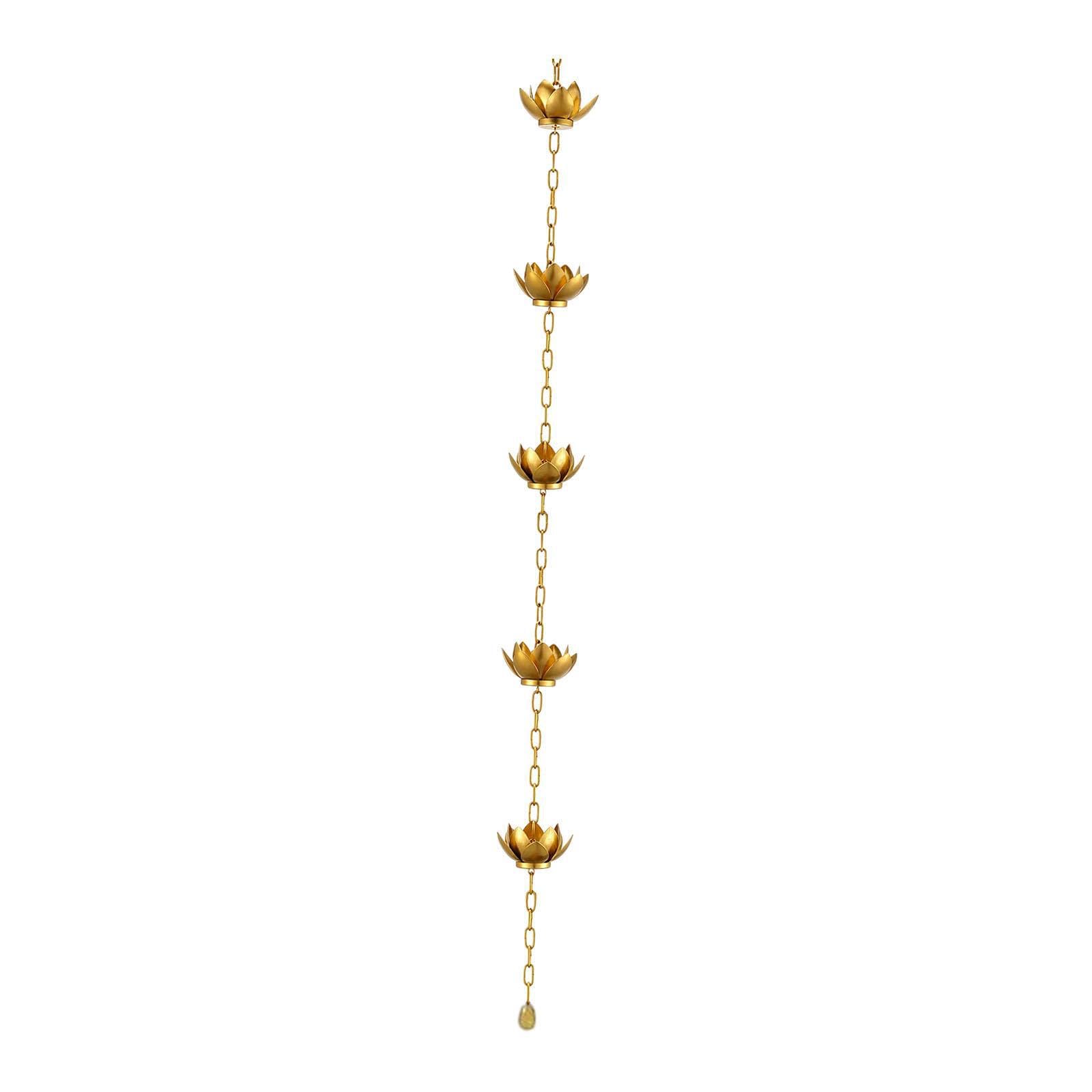 QIXCXAZ Rain Chains Iron Durable Sheds Roofs Awnings Enhancing Garden Aesthetics Outdoor Rain Chain Is Designed With Metal Chains Cup Chain Divert Water Roofs