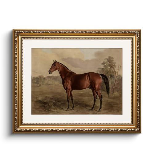 HUARCEY Cuadros de lienzo con marco dorado, cuadros de pared vintage, decoración de pared clásica para salón, dormitorio, baño, cocina, decoración de habitación estilo casa de campo estética, pintura