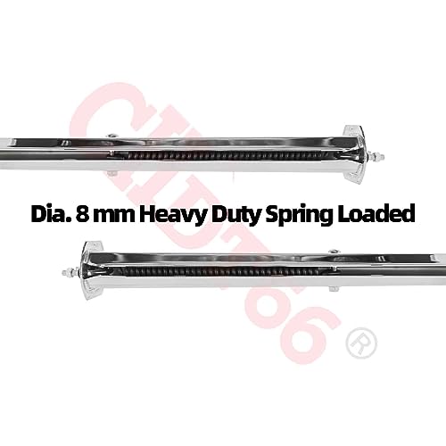 Image of Mud Flap Hangers for Semi Trucks All in One Kit - 30 inch Heavy Duty Spring Loaded, Bolt Spacing: 2.5 inch - Straight -Chrome w /Reflective Strips and All Hardware Kit (Cr. w /Reflector)
