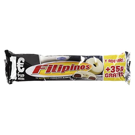 Artiach - Filipinos - Galleta Bañada con Chocolate Blanco - 135 g - [Pack de 5]