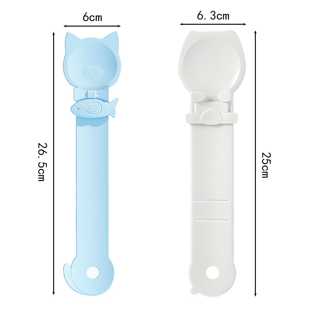 4 Pièces Mangeoires à Bande pour Chat, Cuillère à Nourriture pour Chat en Forme de Poisson Cuillère À Nourriture pour Animaux De Compagnie pour Nourriture Humide, Friandises à Lécher