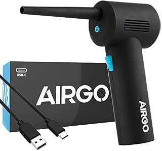 IT Dusters AIRGO Cordless Rechargeable Mini Air Duster Cleaner for PC, Laptop, Console, Electronics and Home Cleaning, Environmental Alternative to Spray air can Duster Keyboard Cleaner