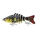 Lixada 10cm/4" 15.5g Bionic Multi Jointed Fishing Lure SUN-FISH Lifelike Hard Bait Bass Yellow Perch Walleye Pike Muskie Roach Trout Swimbait
