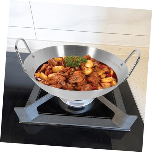 Wok de acero inoxidable antiadherente para camping 28 cm miniatura 5
