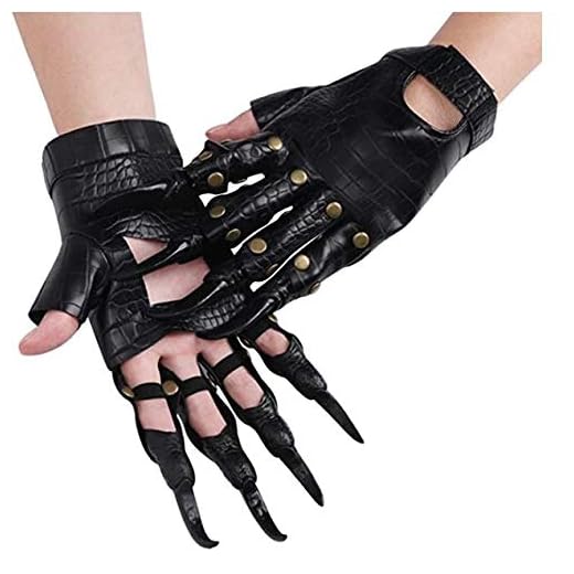 Halloween Costume Claw Gloves Paw Gloves Cosplay Party Props Dress up Costume Long Nails Fingernails Horrific Wolf Claw Gloves Halloween Devil Ghost Witch Finger Gloves Dragon Carnival Cat Nail Glove