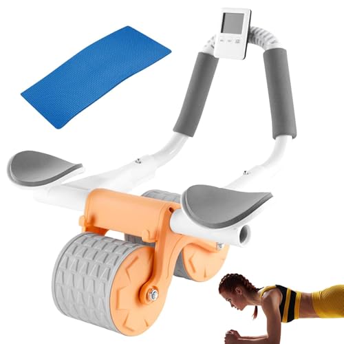 Rueda de rebote automático para hombres, bicicleta de entrenamiento abdominal con rodilleras, dispositivo de entrenamiento para el tronco, en casa, en el gimnasio
