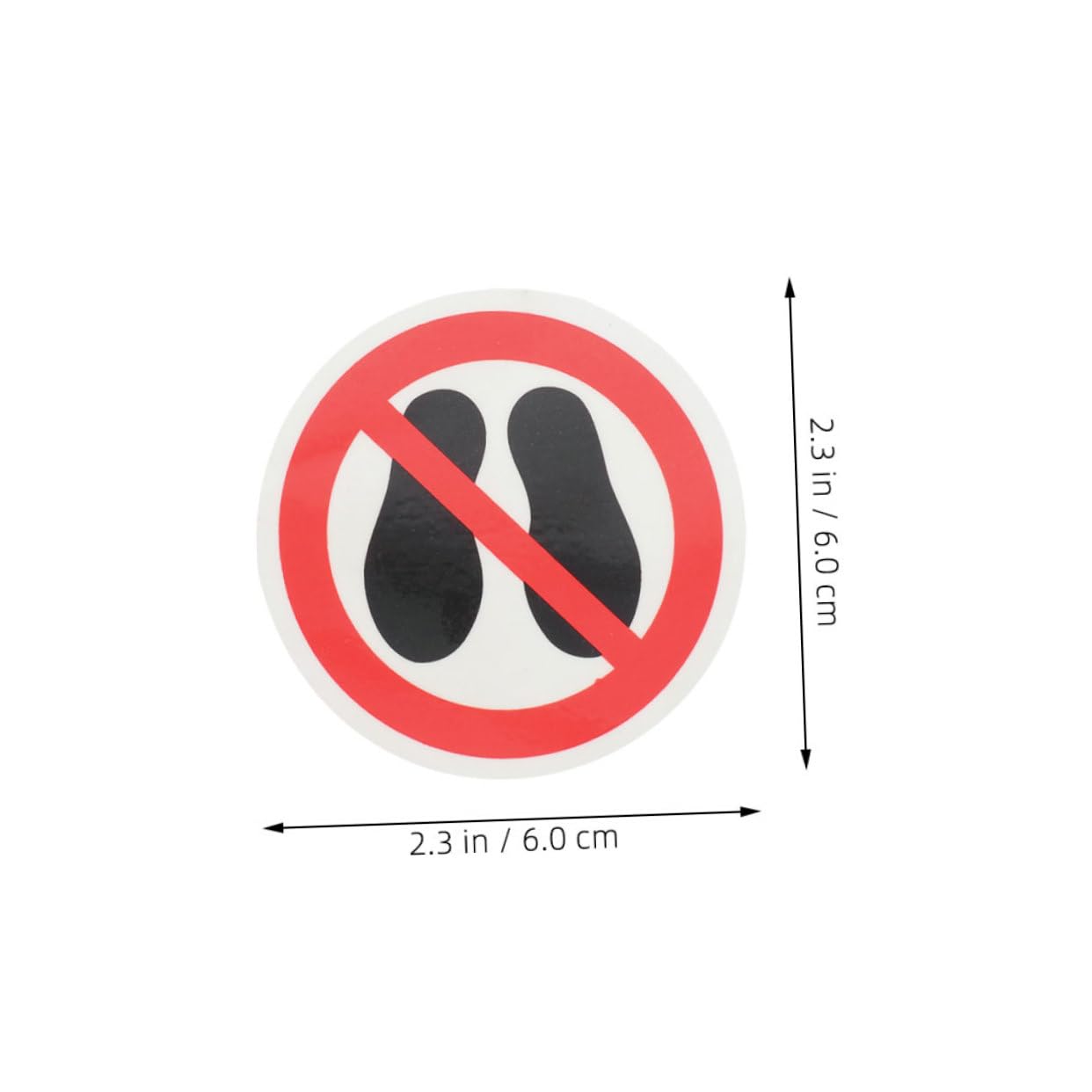 DOITOOL Do Not Step on Stickers 8 Pack No Stepping Floor Decals Caution Signs Self Stick Decals for Indoor/Outdoor Safety Warning Tape