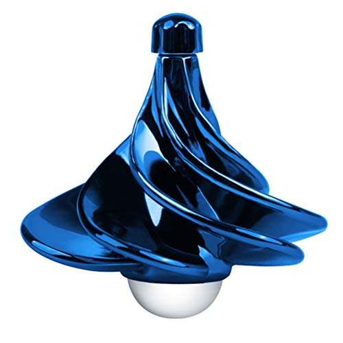 BSMEAN Exquisita peonza giroscopio de Punta de los Dedos para niños Viento Golpe Gire girocompás Juguete de descompresión de Escritorio año Nuevo Azul