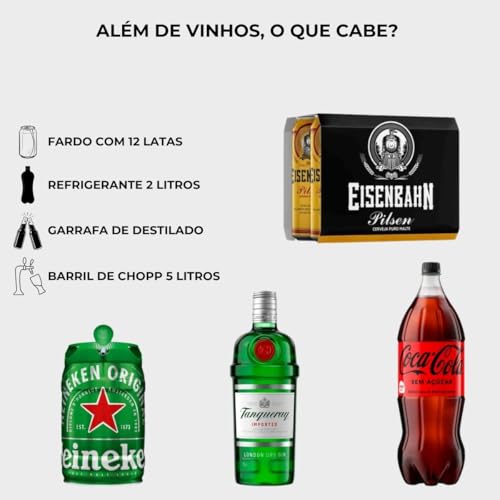 Bolsa Porta Vinho Wine Bag Térmica e Impermeável Para Bebidas 4 Garrafas Taças Com Alça Premium