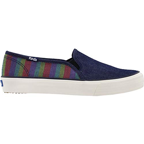 Image of Keds Womens Double Decker Canvas Slip On Sneakers Shoes Casual - Black