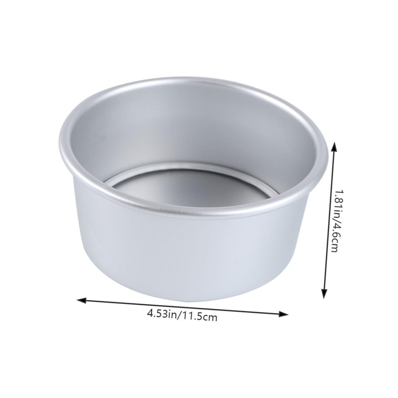 OUNONA 8pcs Round Baking Molds Aluminum Alloy Cake Pans with Removable Bottom Non Stick Bakeware for Easy Release and Cleanup for Kitchen Baking