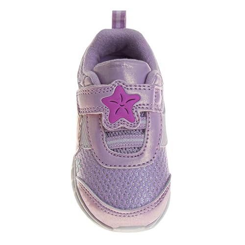 Disney Character Strap Shoes for Baby Girls - Little Mermaid Ariel Comftable Lightweight Sneakers (Size 2-4 Infant 5-6 Toddler)4