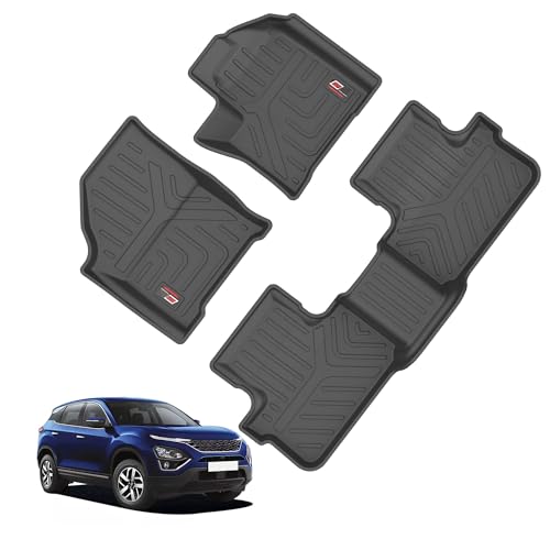 Image of GFX Tpv Premium 3D Life Long Car Floor Mats Compatible with Harrier (2023) Onwards, 5 Seater (Automatic), Black