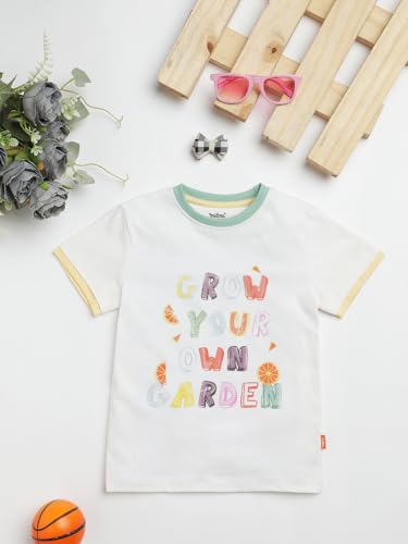 Image of Milou Kids Organic 100% Cotton T-Shirt Made with Biowash Fabric, Saliva-Tested Safe, Short Sleeve Tee for Toddlers & Babies | Label-Free | Soft & Breathable, Safe Dyes, Label-Free Comfort