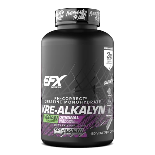 Vegan EFX Kre-Alkalyn | PH Correct Creatine Monohydrate | Patented Formula, Gain Strength, Build Muscle & Enhance Performance - 
