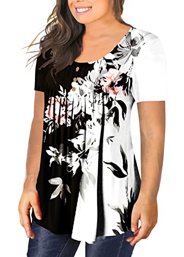 Ulovmi Plus Size Tunic Tops For Women Summer Blouses Casual Shirts2