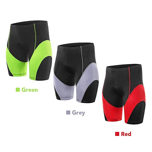 HBJWOV Calzas cortas ciclismo para hombre (Gris, S) miniatura 3