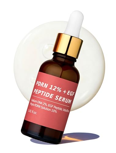 Salmon DNA PDRN 120,000 ppm EGF Peptide Microneedling Serum w/Volufiline, Phyto PDRN 12%, Growth Factor - Anti-Aging Face Serum with Niacinamide, Hyaluronic Acid 1 Fl Oz Korean Skincare