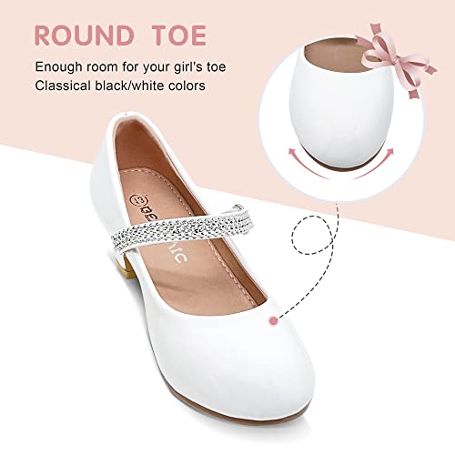 Girls Dress Shoes Mary Jane Shoes for Girls with Low Heel, Princess Flower Ballet Flats for Wedding School Party3