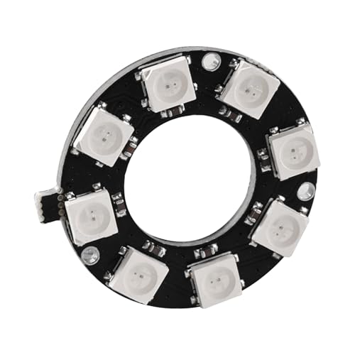 Joycabin 4 Stück 8 Bits WS2812 RGB LED Ring Modul, 5050 LED Vollfarbe RGB-Lichtmodul für Arduino, Raspberry Pi, DIY-Projekte