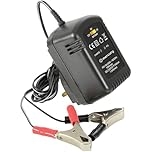 Mercury | Smart Lead Acid Battery Charger 2/6/12V 600mA | Compact Maintainer for Car, Motorcycle, Lawn Mower, Ride-On Toys, AGM, Gel, SLA, VRLA | Polarity Protection – Crocodile Clips, UK Plug