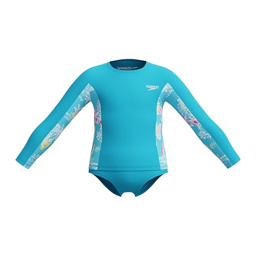 Image of Speedo Girl's Uv Swim Shirt Long Sleeve Rashguard Set