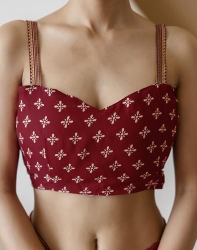 SIRIL Women's Georgette Bandhani Printed Saree With Unstitched Blouse Piece